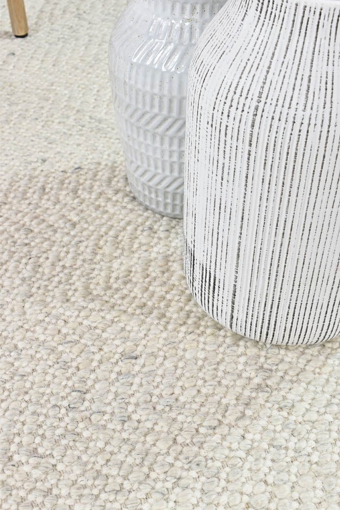 Kalvin Wool Silver Ivory Rug - Floorsome - FLATWEAVE - CALVIN - SIL - IVO - 160X230 - FLATWEAVE