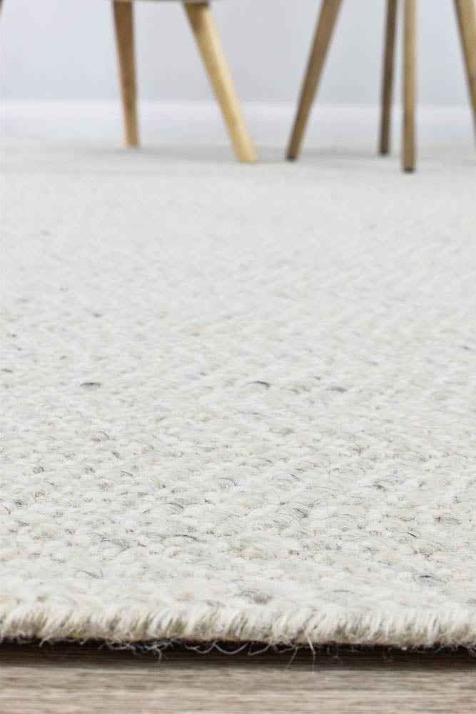 Kalvin Wool Silver Ivory Rug - Floorsome - FLATWEAVE - CALVIN - SIL - IVO - 160X230 - FLATWEAVE
