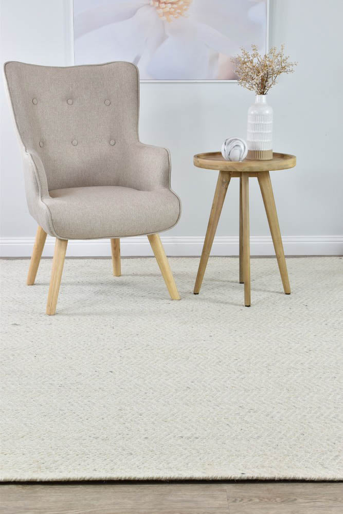 Kalvin Wool Silver Ivory Rug - Floorsome - FLATWEAVE - CALVIN - SIL - IVO - 160X230 - FLATWEAVE