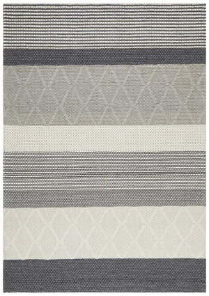 Karlsson Wool Hatch Textured Rug - Floorsome - Modern