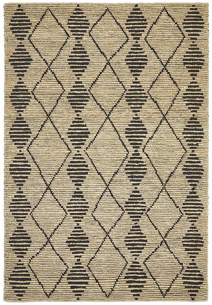 Kasa Hand Woven Tribal Jute Rug - Floorsome - Natural