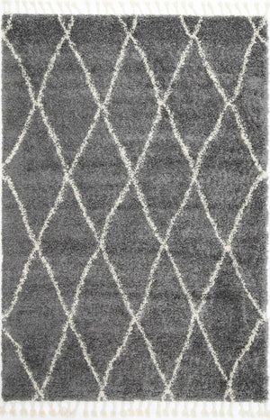 Kasbah Clara Diamond Tribal Grey Rug - Floorsome - Modern Rugs