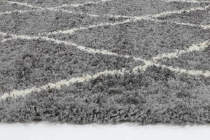 Kasbah Clara Diamond Tribal Grey Rug - Floorsome - Modern Rugs