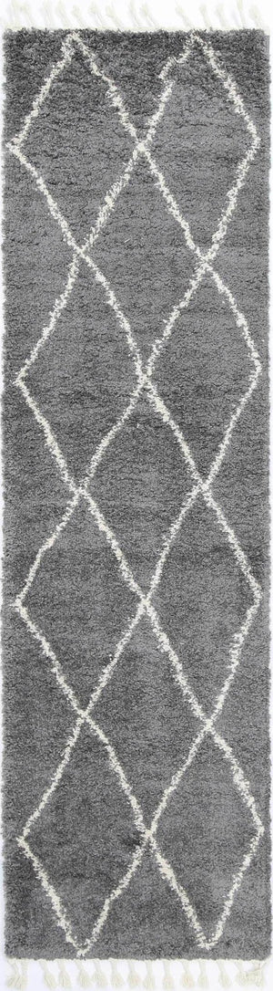 Kasbah Clara Diamond Tribal Grey Rug - Floorsome - Modern Rugs