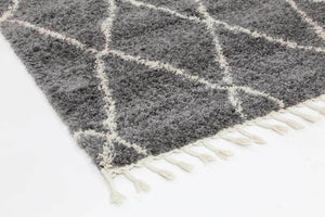 Kasbah Clara Diamond Tribal Grey Rug - Floorsome - Modern Rugs