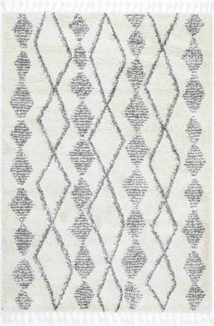 Kasbah Zara Tribal Cream Grey Rug - Floorsome - Morrocan