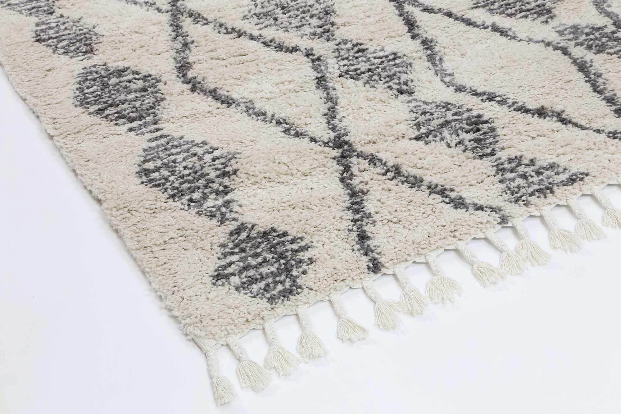 Kasbah Zara Tribal Cream Grey Rug - Floorsome - Morrocan - KASB16031529695 - Morrocan