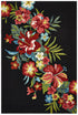 Kelsey Bouquet Black Indoor Outdoor Rug - Floorsome - Outdoor - COP - 592 - BLA - 225X155 - Outdoor