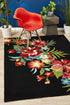 Kelsey Bouquet Black Indoor Outdoor Rug - Floorsome - Outdoor - COP - 592 - BLA - 225X155 - Outdoor