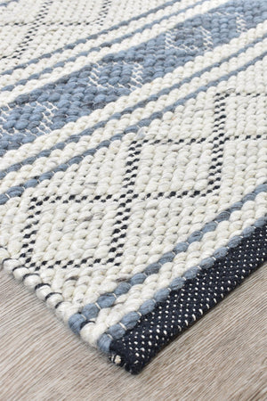 Kiana Flatweave Wool Grey Rug - Floorsome - FLATWEAVE