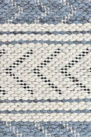 Kiana Flatweave Wool Grey Rug - Floorsome - FLATWEAVE
