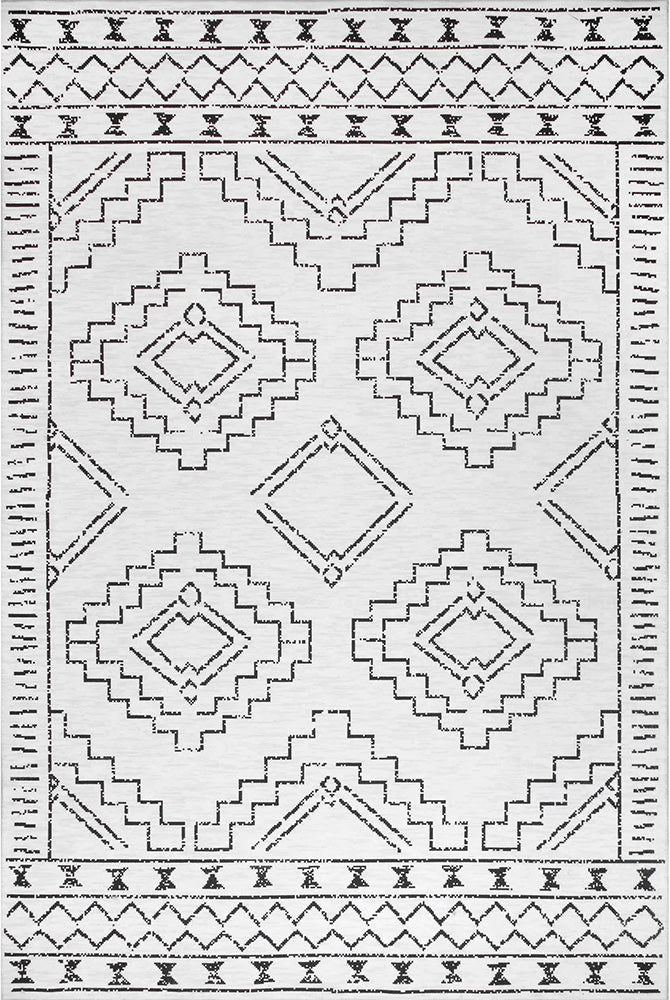Kindred Leeroy White Washable Rug - Floorsome - Kindred Collection - KIN - LEEROY - 220X150 - Kindred Collection