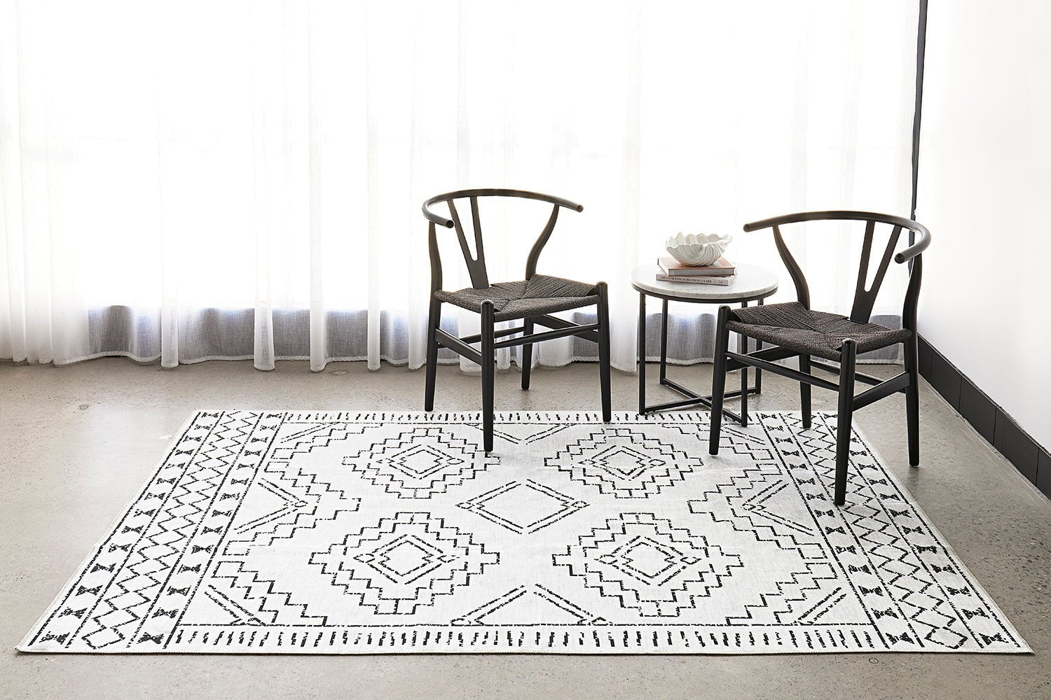 Kindred Leeroy White Washable Rug - Floorsome - Kindred Collection - KIN - LEEROY - 220X150 - Kindred Collection