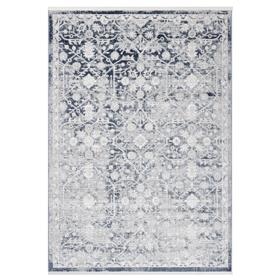 Kure Navy and White Traditional Distrssed Rug - Floorsome - Rugs - MSTQKURE0080150 - Rugs