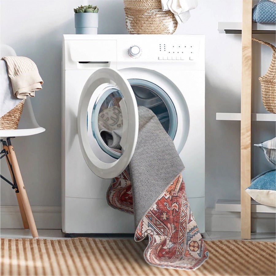 Kyul Floral Multicolour Machine Washable Floor Rug - Floorsome - Modern Rugs - MWRKYUL00090150 - Modern Rugs