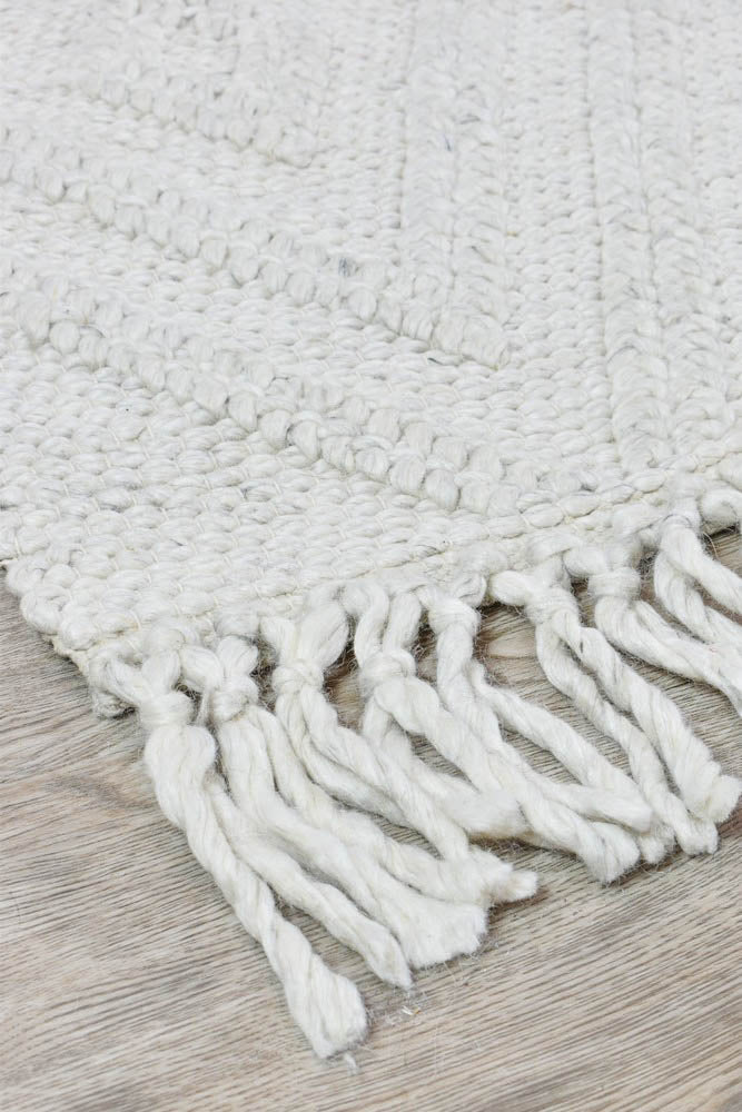 Lapis Ivory Wool Rug - Floorsome - FLATWEAVE - FINTONA - IVORY - 160X230 - FLATWEAVE