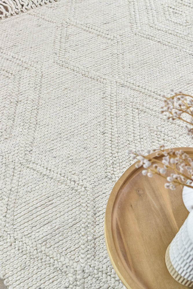 Lapis Ivory Wool Rug - Floorsome - FLATWEAVE - FINTONA - IVORY - 160X230 - FLATWEAVE