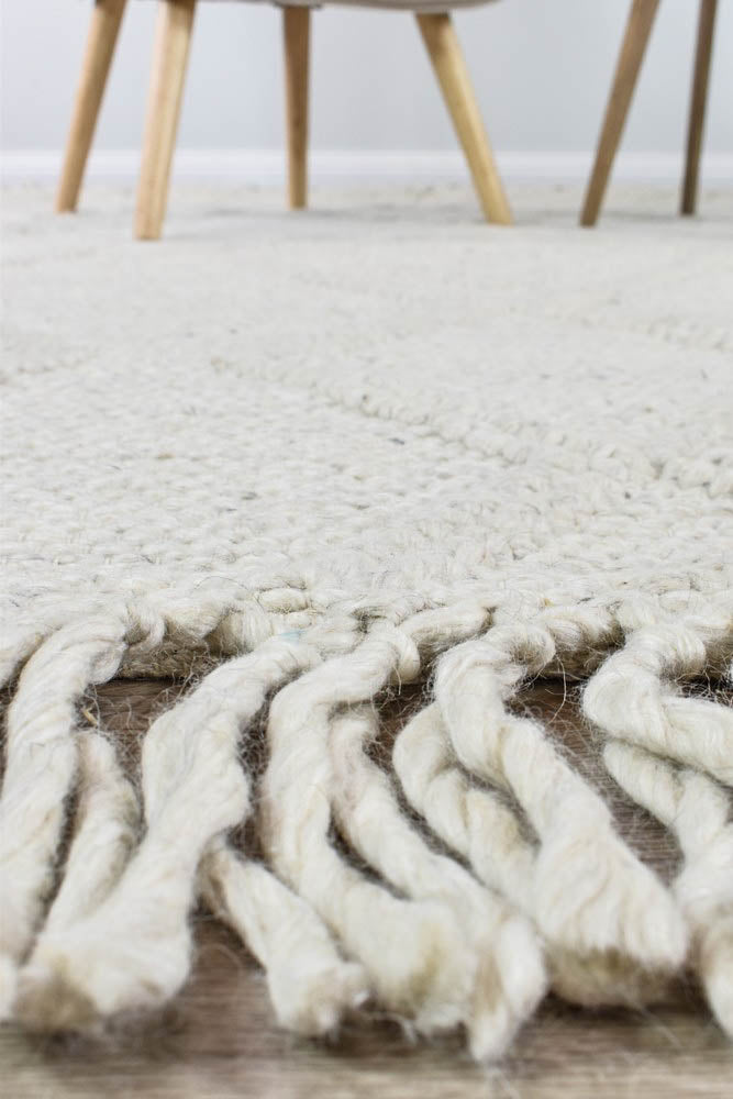 Lapis Ivory Wool Rug - Floorsome - FLATWEAVE - FINTONA - IVORY - 160X230 - FLATWEAVE
