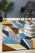 Laura Designer Wool Rug Blue Yellow Grey - Floorsome - Modern - MTX - 902 - SAF - 225X155 - Modern