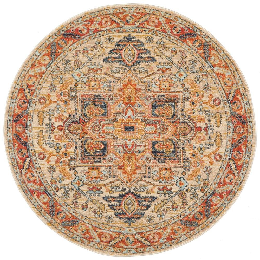 Legacy 850 Rust Round Rug - Floorsome - MODERN - LEG - 850 - RUST - 150X150 - MODERN