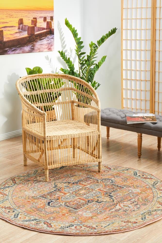 Legacy 850 Salmon Round Rug - Floorsome - MODERN - LEG - 850 - SALM - 150X150 - MODERN