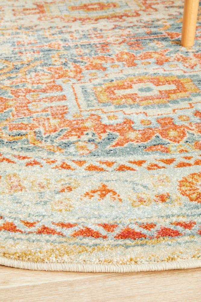 Legacy 853 Blue Round Rug - Floorsome - MODERN - LEG - 853 - BLUE - 150X150 - MODERN