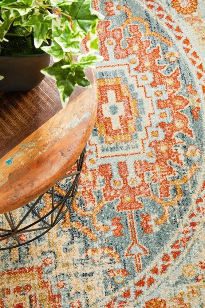 Legacy 853 Blue Round Rug - Floorsome - MODERN - LEG - 853 - BLUE - 150X150 - MODERN
