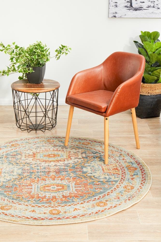 Legacy 853 Blue Round Rug - Floorsome - MODERN - LEG - 853 - BLUE - 150X150 - MODERN