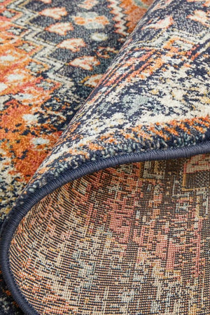 Legacy 854 Navy Round Rug - Floorsome - MODERN