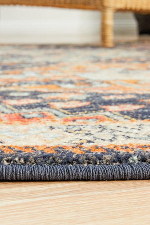 Legacy 854 Navy Round Rug - Floorsome - MODERN