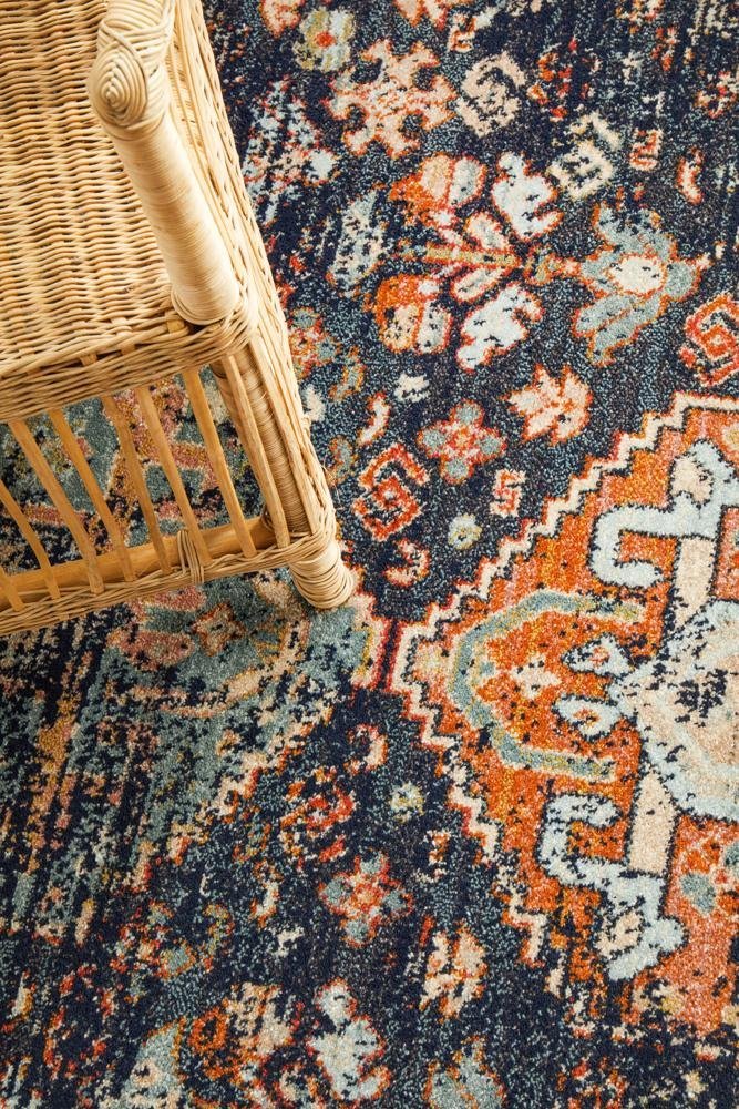 Legacy 854 Navy Round Rug - Floorsome - MODERN - LEG - 854 - NAVY - 150X150 - MODERN