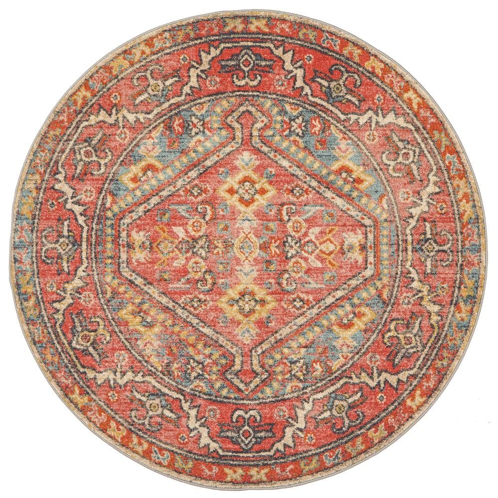 Legacy 856 Crimson Round Rug - Floorsome - MODERN - LEG - 856 - CRIM - 150X150 - MODERN