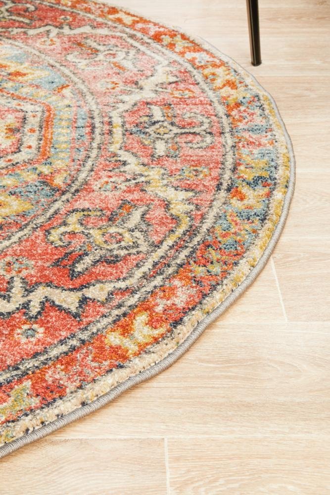 Legacy 856 Crimson Round Rug - Floorsome - MODERN - LEG - 856 - CRIM - 150X150 - MODERN