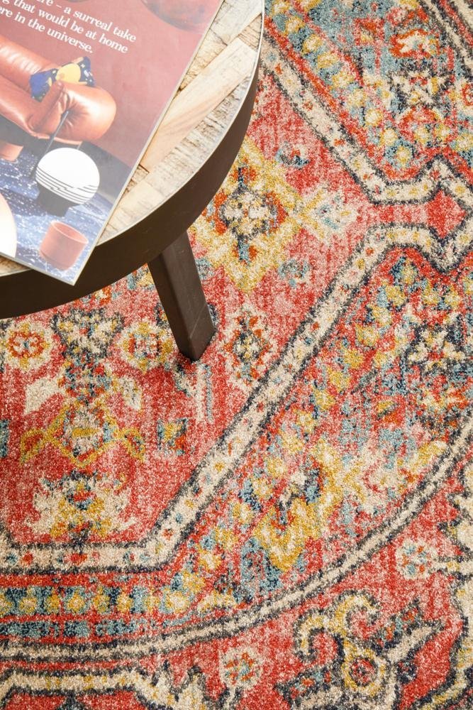 Legacy 856 Crimson Round Rug - Floorsome - MODERN - LEG - 856 - CRIM - 150X150 - MODERN