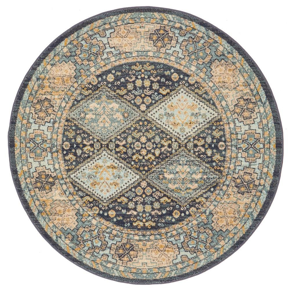 Legacy 857 Navy Round Rug - Floorsome - MODERN - LEG - 857 - NAVY - 150X150 - MODERN