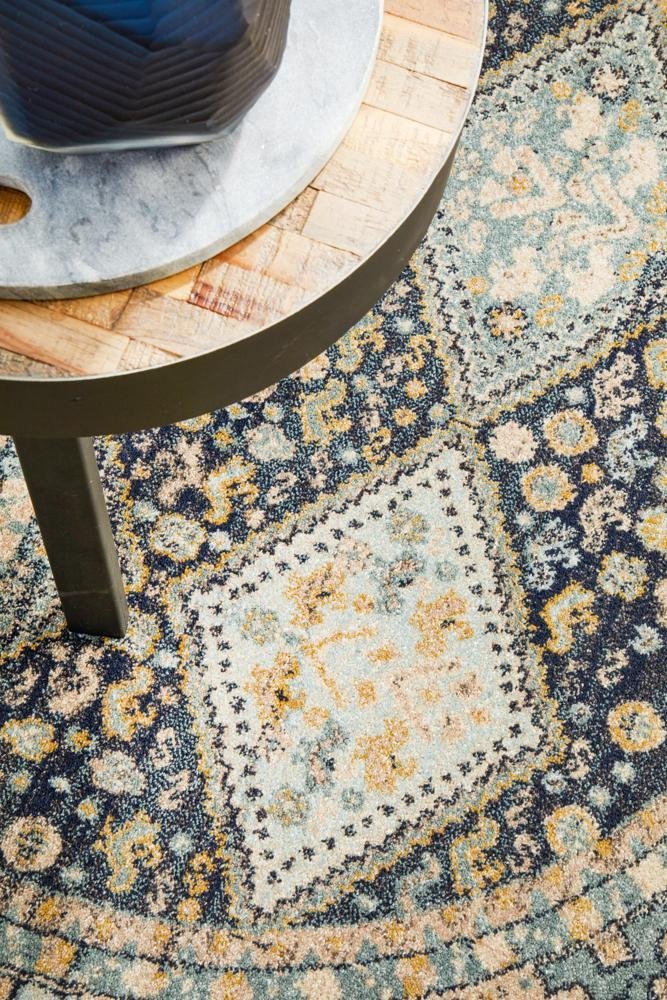 Legacy 857 Navy Round Rug - Floorsome - MODERN - LEG - 857 - NAVY - 150X150 - MODERN