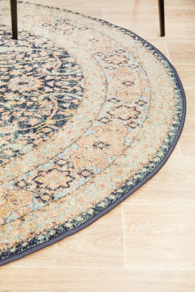 Legacy 858 Midnight Round Rug - Floorsome - MODERN - LEG - 858 - MIDN - 150X150 - MODERN