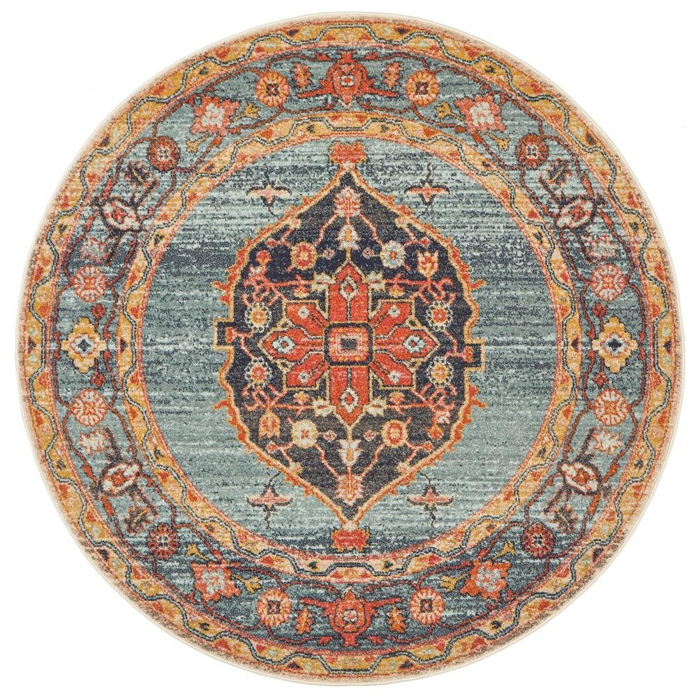 Legacy 862 Rust Round Rug - Floorsome - MODERN - LEG - 862 - RUST - 150X150 - MODERN