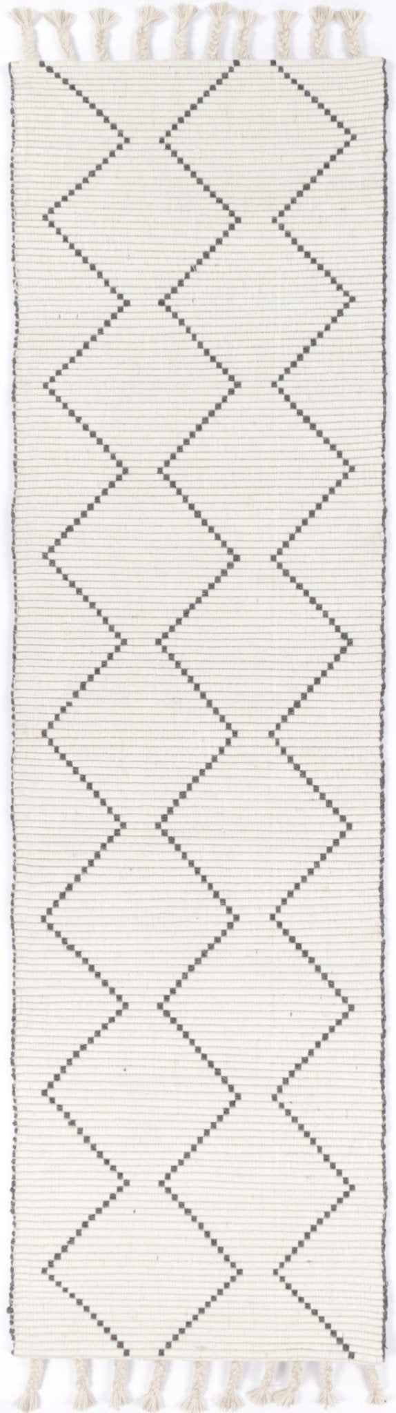 Leilani Diamond Tassel Cream Rug - Floorsome - Rug - GOA803D2CRE - Rug