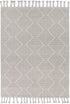 Leilani Diamond Tassel Grey Rug - Floorsome - Rug