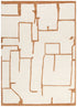 Les Nomades Lines Rust Wool Rug - LES99 - Floorsome - Area Rug - LESM16099 - Area Rug