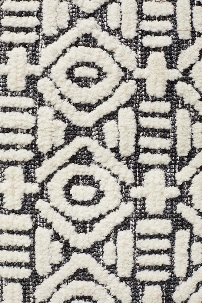 Levi Adonis Ivory Black Rug - Floorsome - MODERN - LEV - 361 - IVO - 225X155 - MODERN
