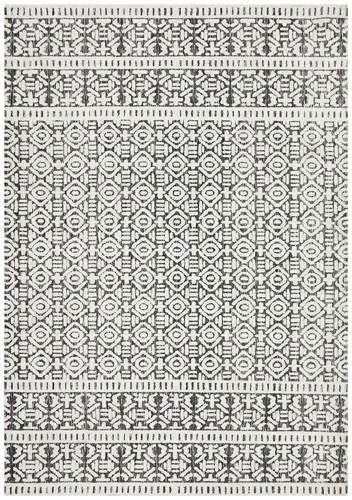 Levi Adonis Ivory Black Rug - Floorsome - MODERN - LEV - 361 - IVO - 225X155 - MODERN
