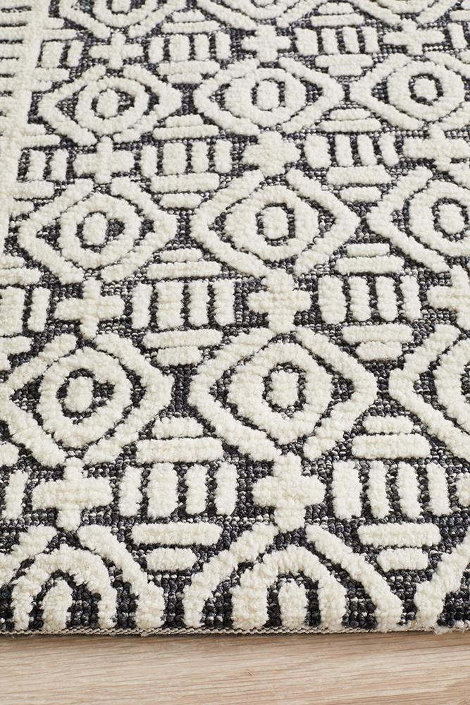 Levi Adonis Ivory Black Rug - Floorsome - MODERN - LEV - 361 - IVO - 225X155 - MODERN