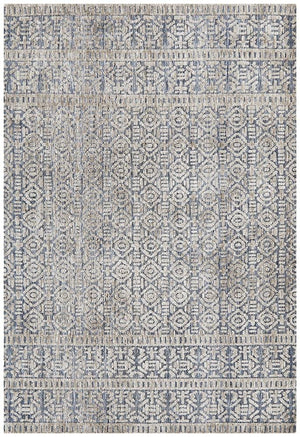 Levi Miriam Navy Grey Rug - Floorsome - MODERN