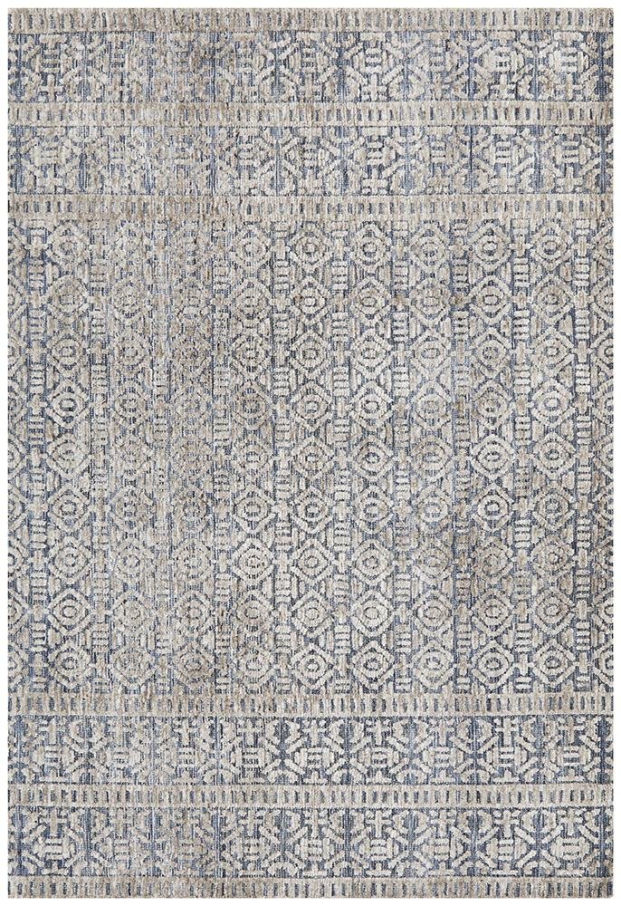 Levi Miriam Navy Grey Rug - Floorsome - MODERN - LEV - 361 - CHAR - 225X155 - MODERN
