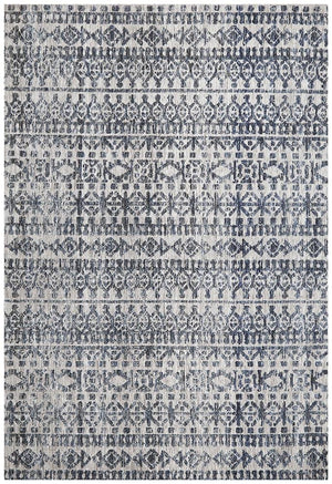 Levi Tara Navy Grey Rug - Floorsome - MODERN