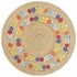 Little Miss Daisy Jute Rug - Floorsome - Flatweave - ATR - FRU - MULT - 120X120 - Flatweave