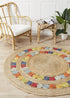 Little Miss Daisy Jute Rug - Floorsome - Flatweave - ATR - FRU - MULT - 120X120 - Flatweave