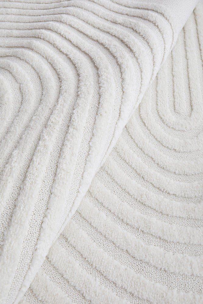 Lotus Abbey White Runner Rug - Floorsome - Lotus Collection